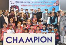 শিশু কিশোরদের মেধা বিকাশে খেলা ধূলার বিকল্প নেই। তথ্যমন্ত্রী।