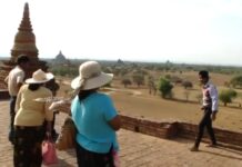 কমিউনিটি টুরিজম। মিয়ানমারের মন্দির শহর বাগান।