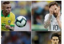 ব্রাজিল,আর্জেন্টিনা,উরুগুয়ে ও কলম্বিয়া সহ দক্ষিণ আমেরিকার সেরাদলগুলো আজ মাঠে